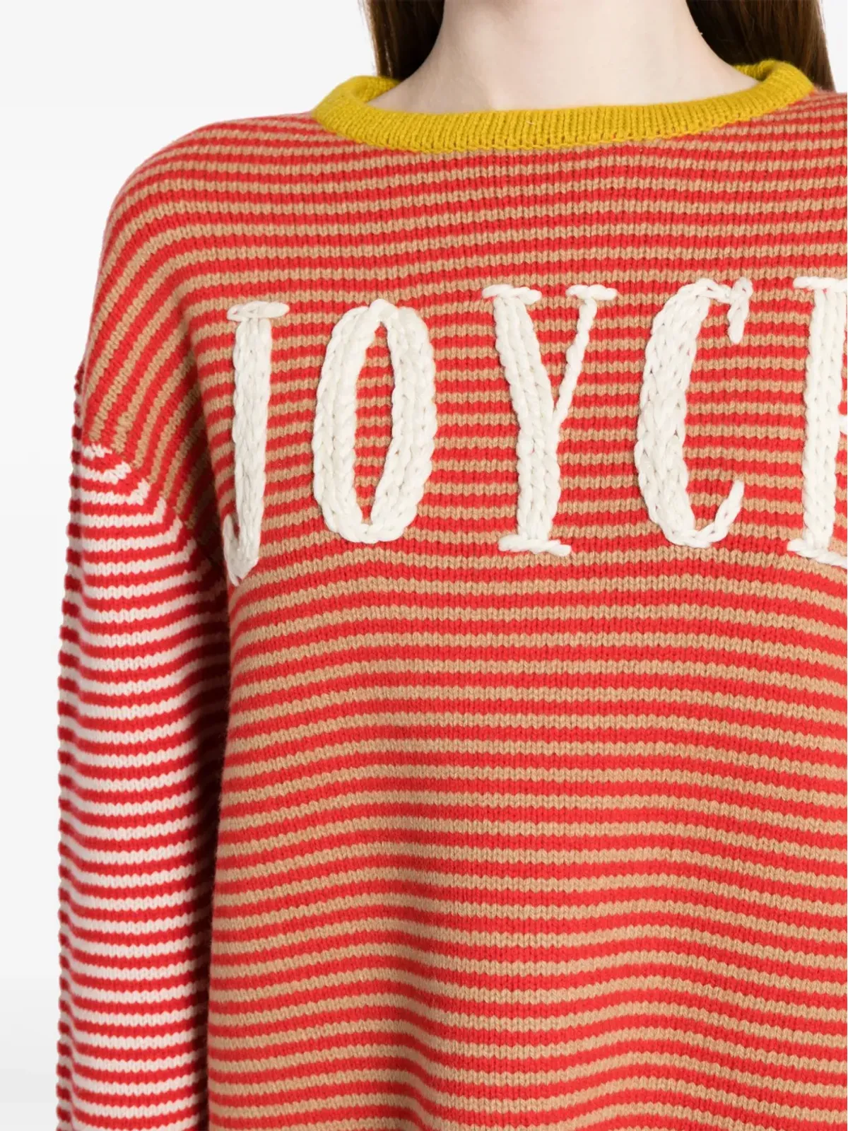 YANYAN KNITS ストライプ柄ニット ジャンパー - Red - 画像5