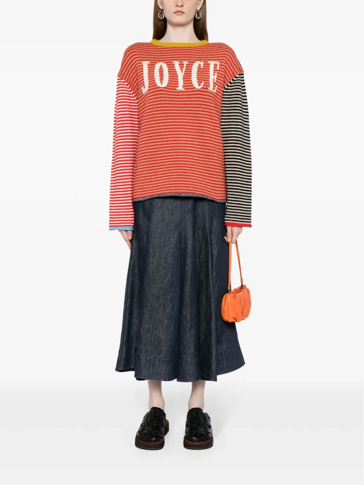 YANYAN KNITS ストライプ柄ニット ジャンパー - Red - 画像2