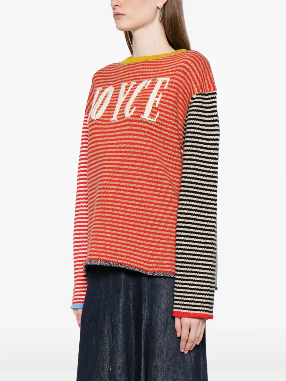 YANYAN KNITS ストライプ柄ニット ジャンパー - Red - 画像3