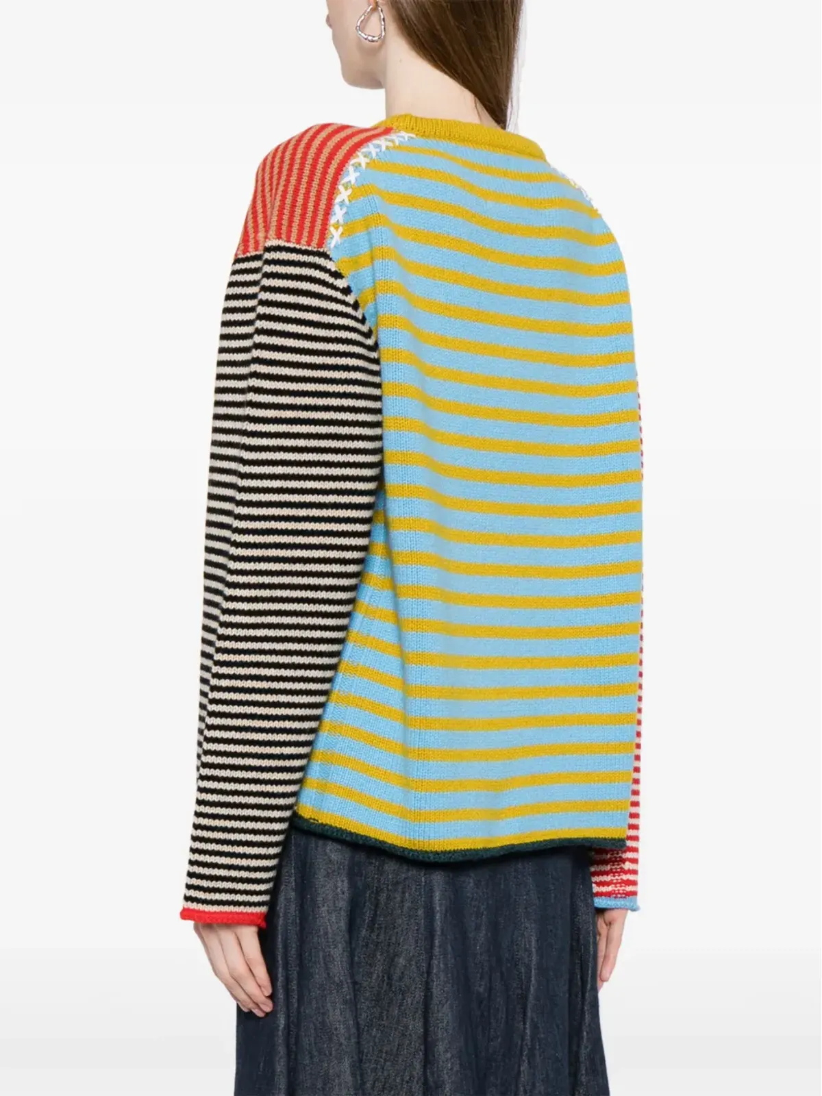 YANYAN KNITS ストライプ柄ニット ジャンパー - Red - 画像4