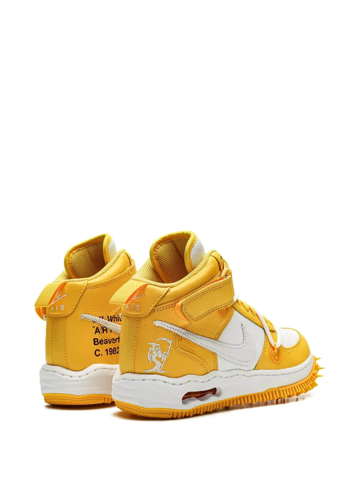 Nike エアフォース1ミッド Off-White Varsity Maize スニーカー - 画像3