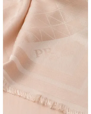 Prada ロゴジャカード シルクスカーフ ピンク - サムネイル2