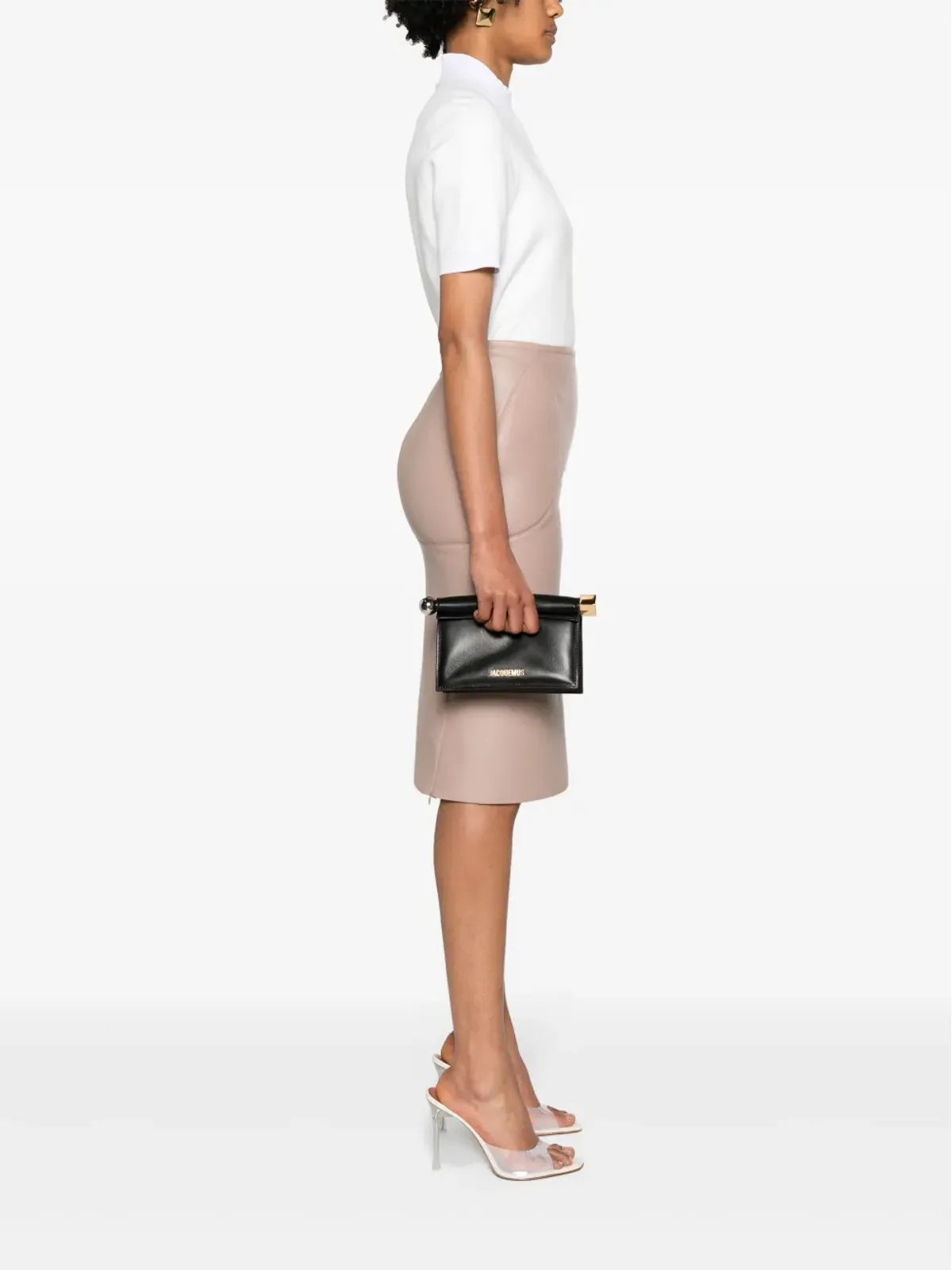 Jacquemus La Petite Rond Carré クラッチバッグ ブラック - 画像2