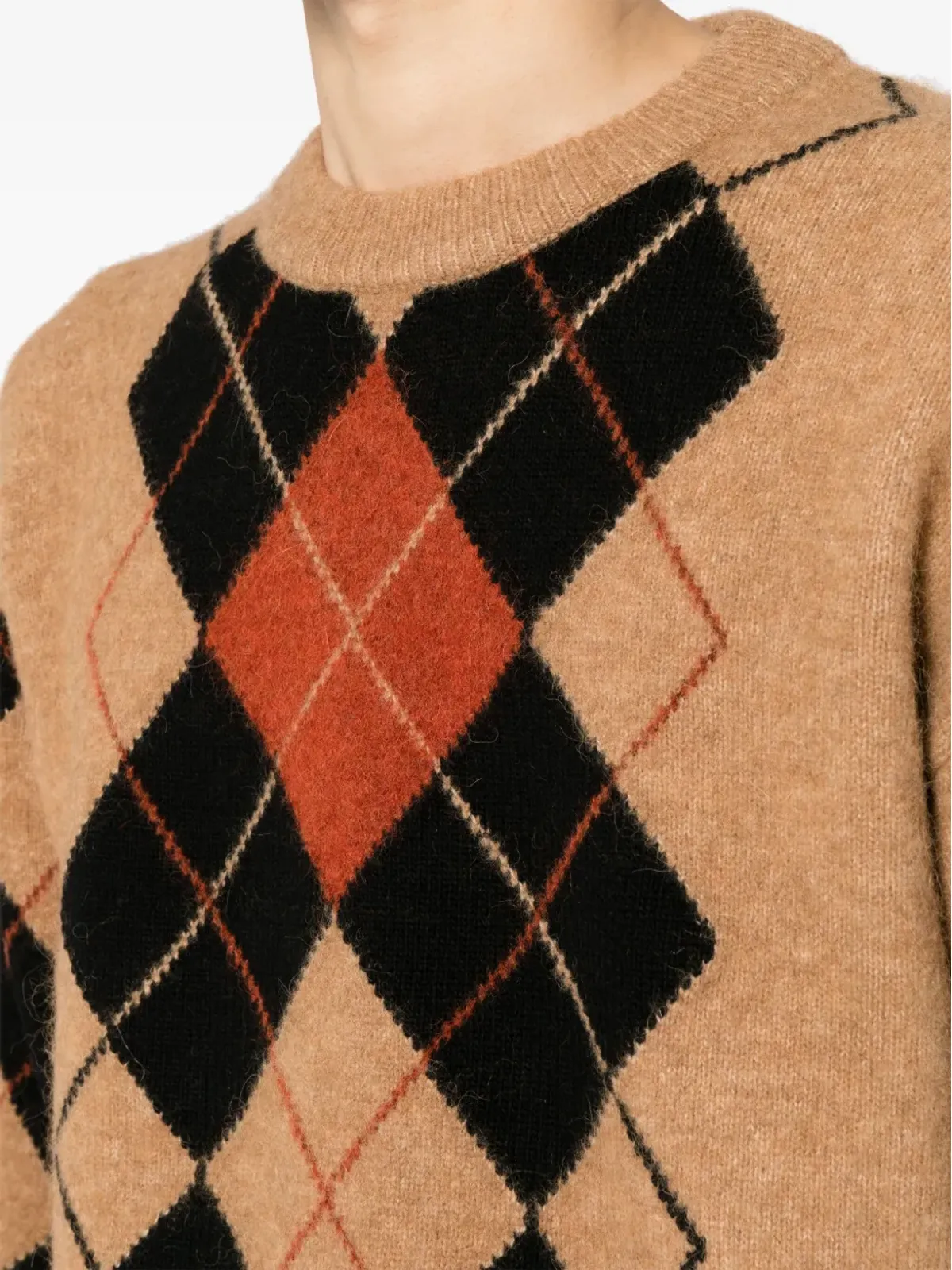 Maison Kitsuné アーガイル柄クルーネックセーター - 画像5