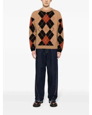 Maison Kitsuné アーガイル柄クルーネックセーター - サムネイル2