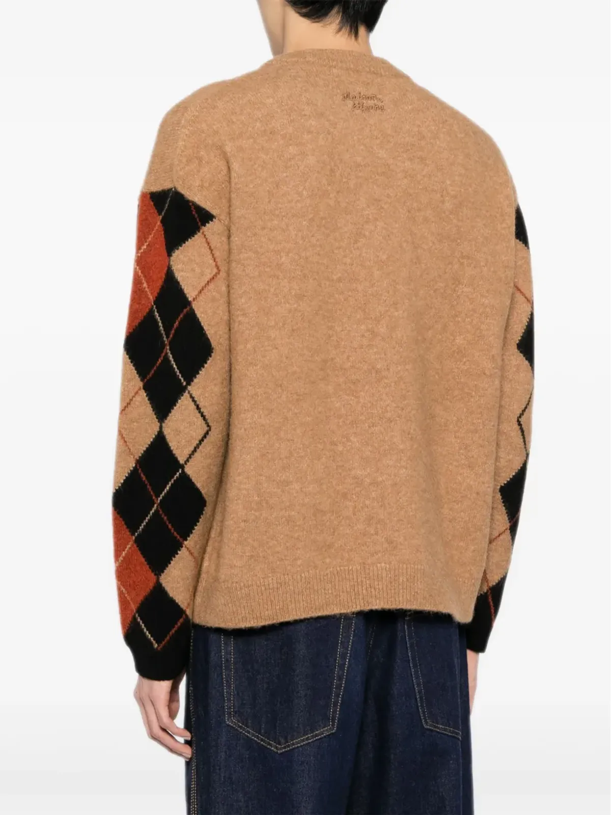Maison Kitsuné アーガイル柄クルーネックセーター - 画像4