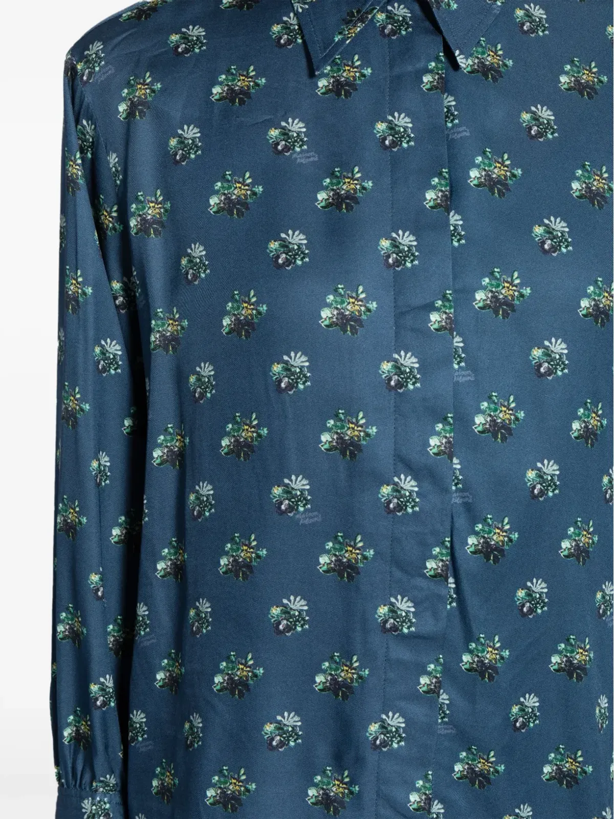 Maison Kitsuné 花柄プリント長袖シャツ - ブルー - 画像5