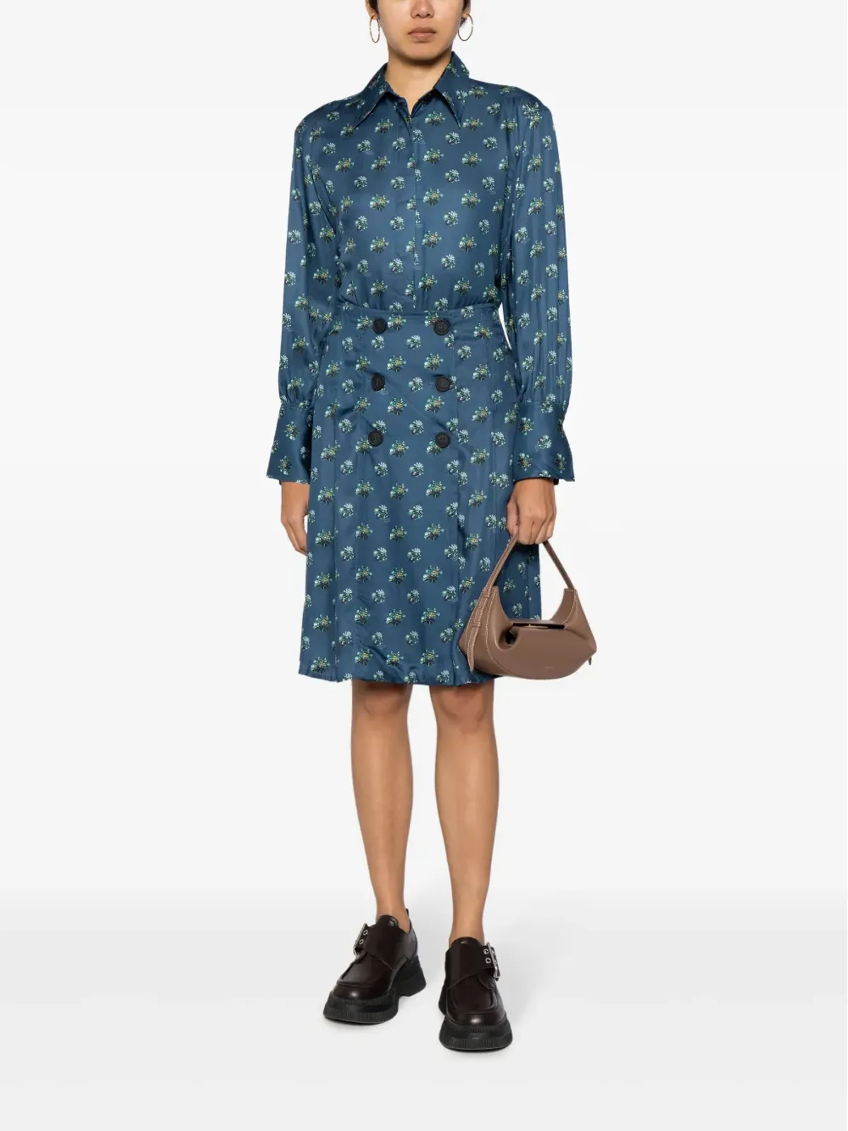 Maison Kitsuné 花柄プリント長袖シャツ - ブルー - 画像2