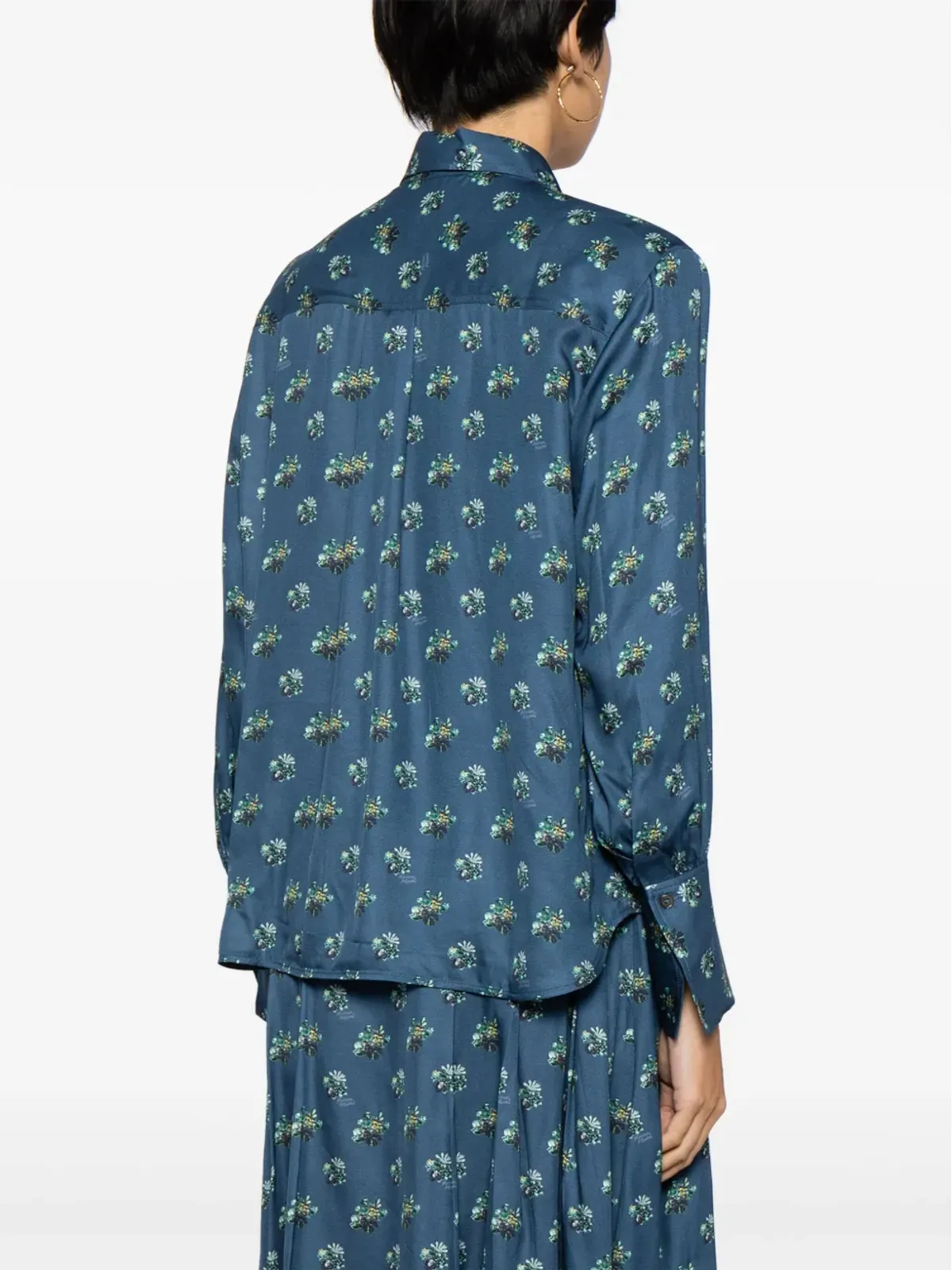 Maison Kitsuné 花柄プリント長袖シャツ - ブルー - 画像4