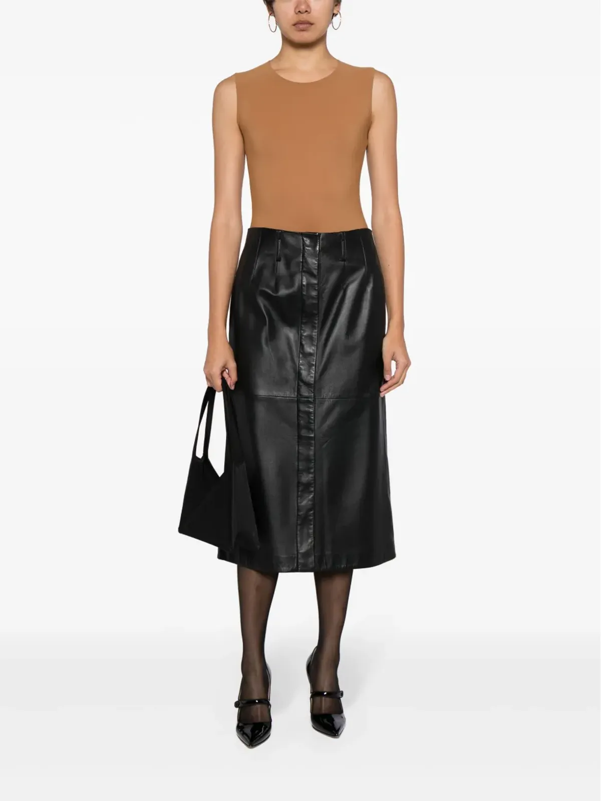 Maison Margiela ボディスーツ ラウンドネック ブラウン - 画像2