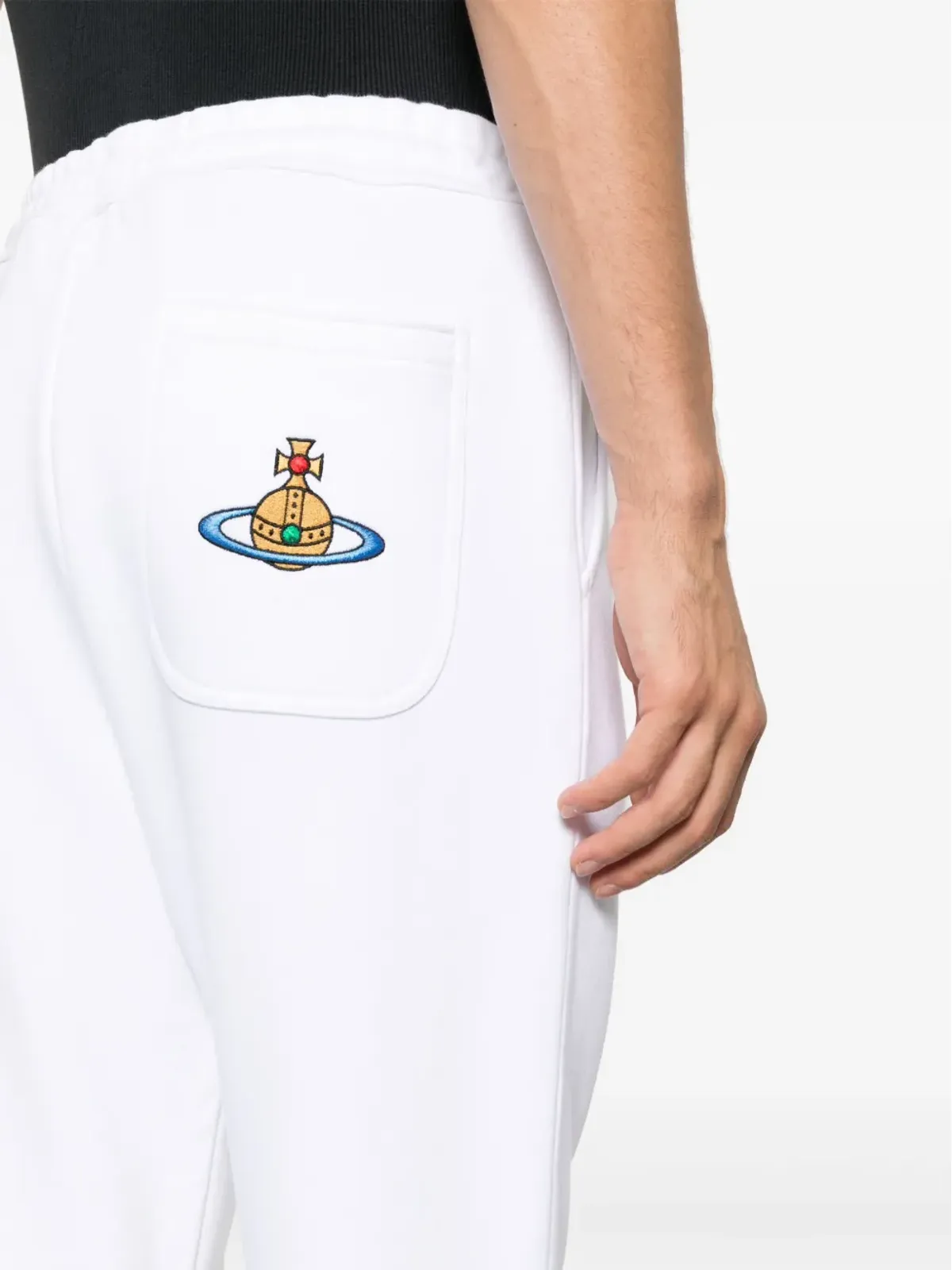 Vivienne Westwood Orb刺繍入りコットン・トラックパンツ - ホワイト - 画像5