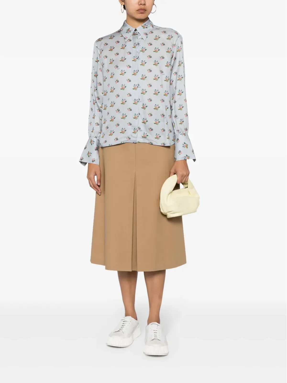 Maison Kitsuné 花柄プリント ツイルシャツ - ブルー - 画像2