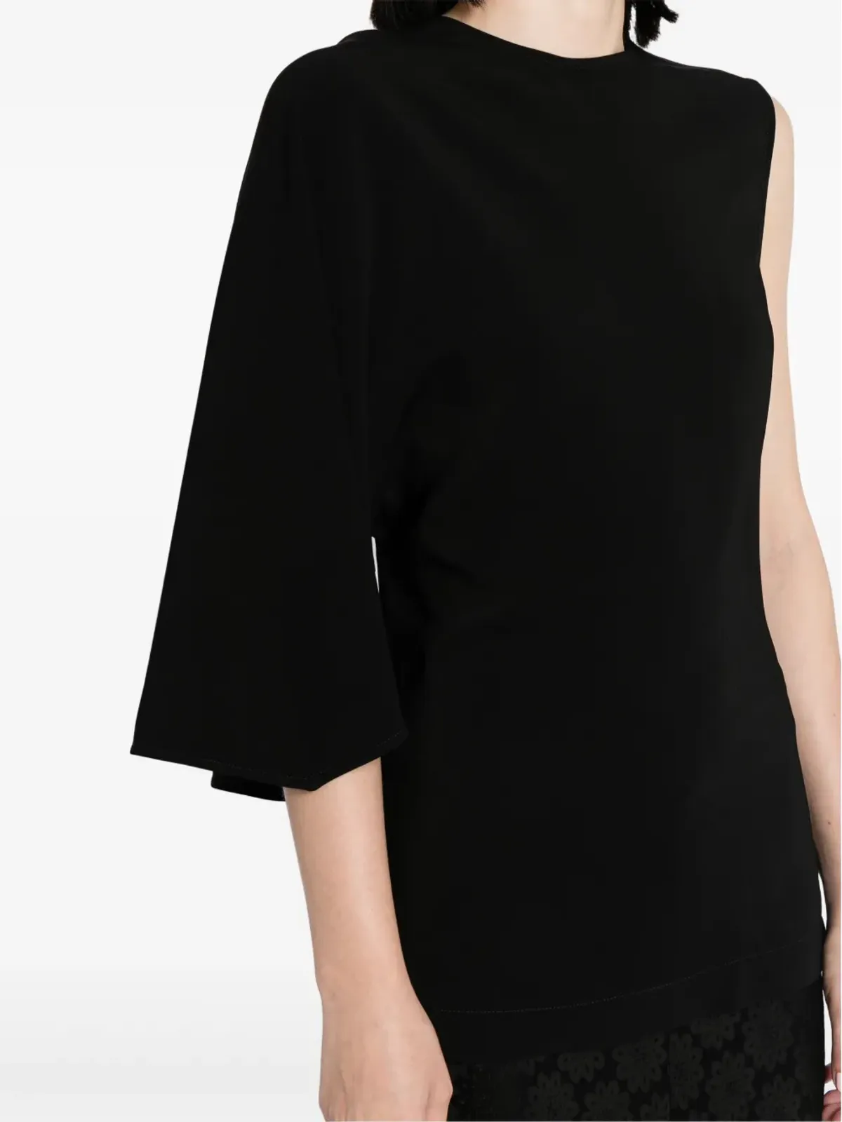 Stella McCartney アシンメトリック・ワンショルダートップ ブラック - 画像5