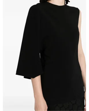 Stella McCartney アシンメトリック・ワンショルダートップ ブラック - サムネイル5