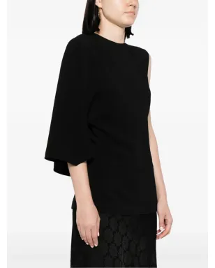 Stella McCartney アシンメトリック・ワンショルダートップ ブラック - サムネイル3