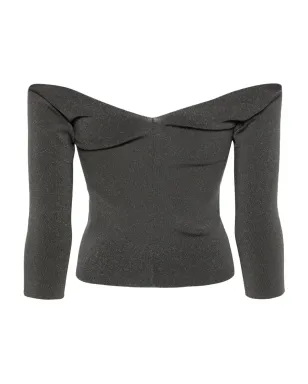 MRZ lurex knitted top - Grey - サムネイル2