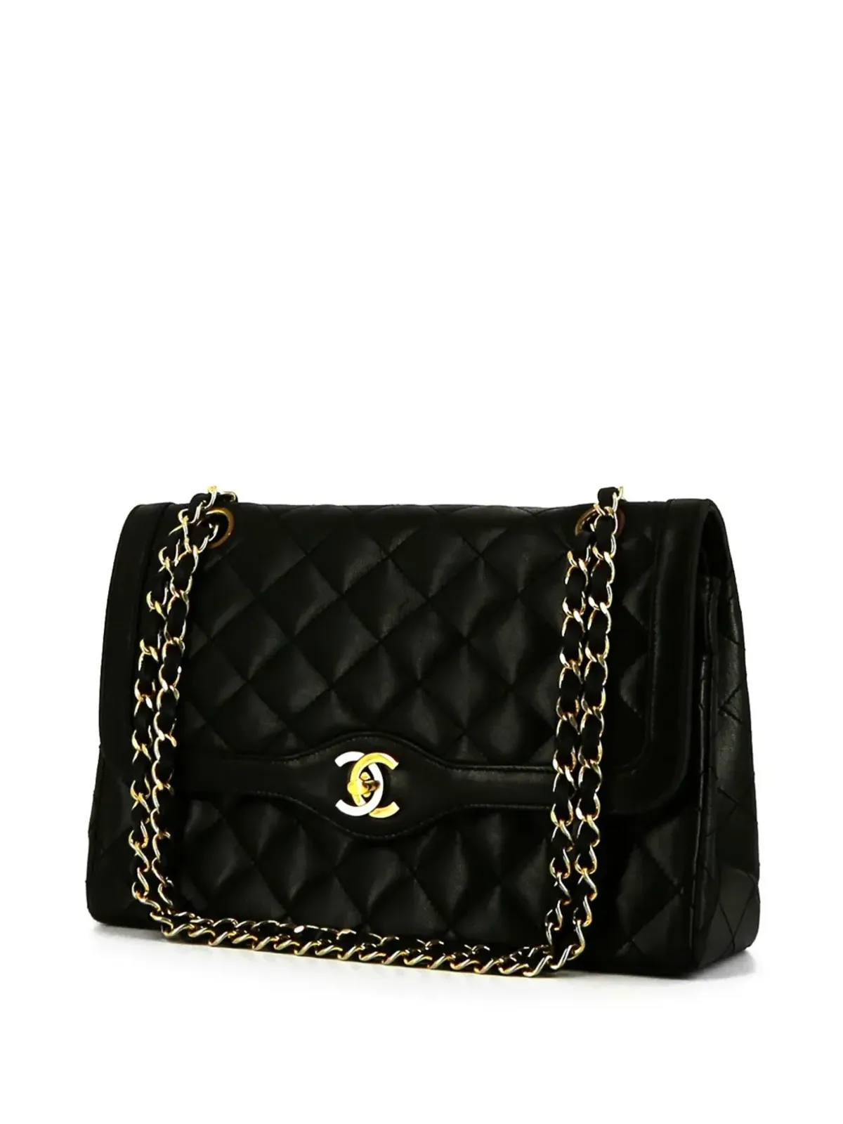 CHANEL ビンテージ 1994年 タイムレス ショルダーバッグ ブラック - 画像3