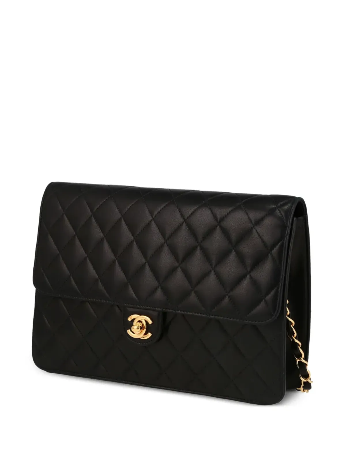 CHANEL ビンテージ 2002年製 ティムレス ショルダーバッグ - ブラック - 画像3