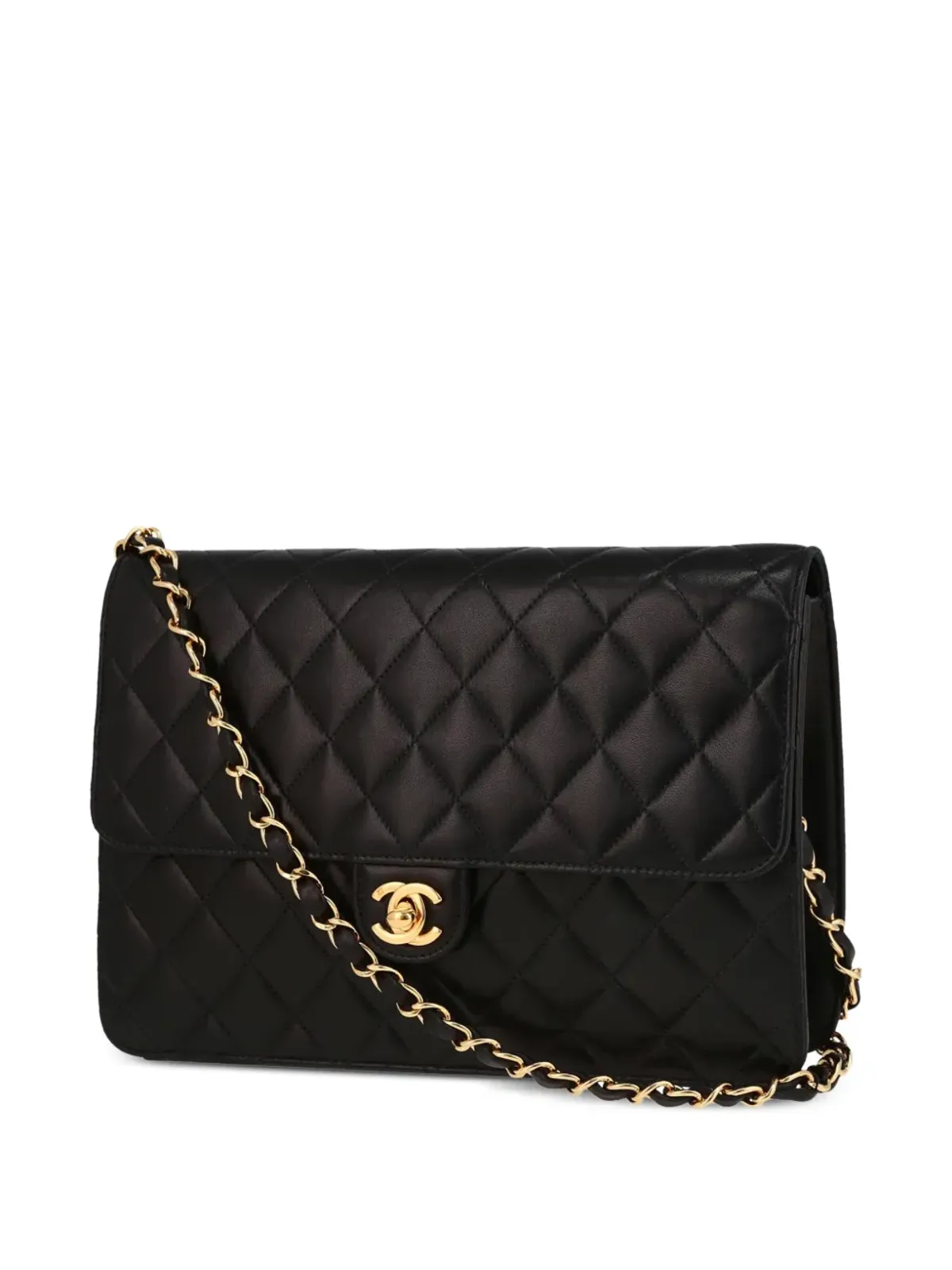 CHANEL ビンテージ 2002年製 ティムレス ショルダーバッグ - ブラック - 画像4