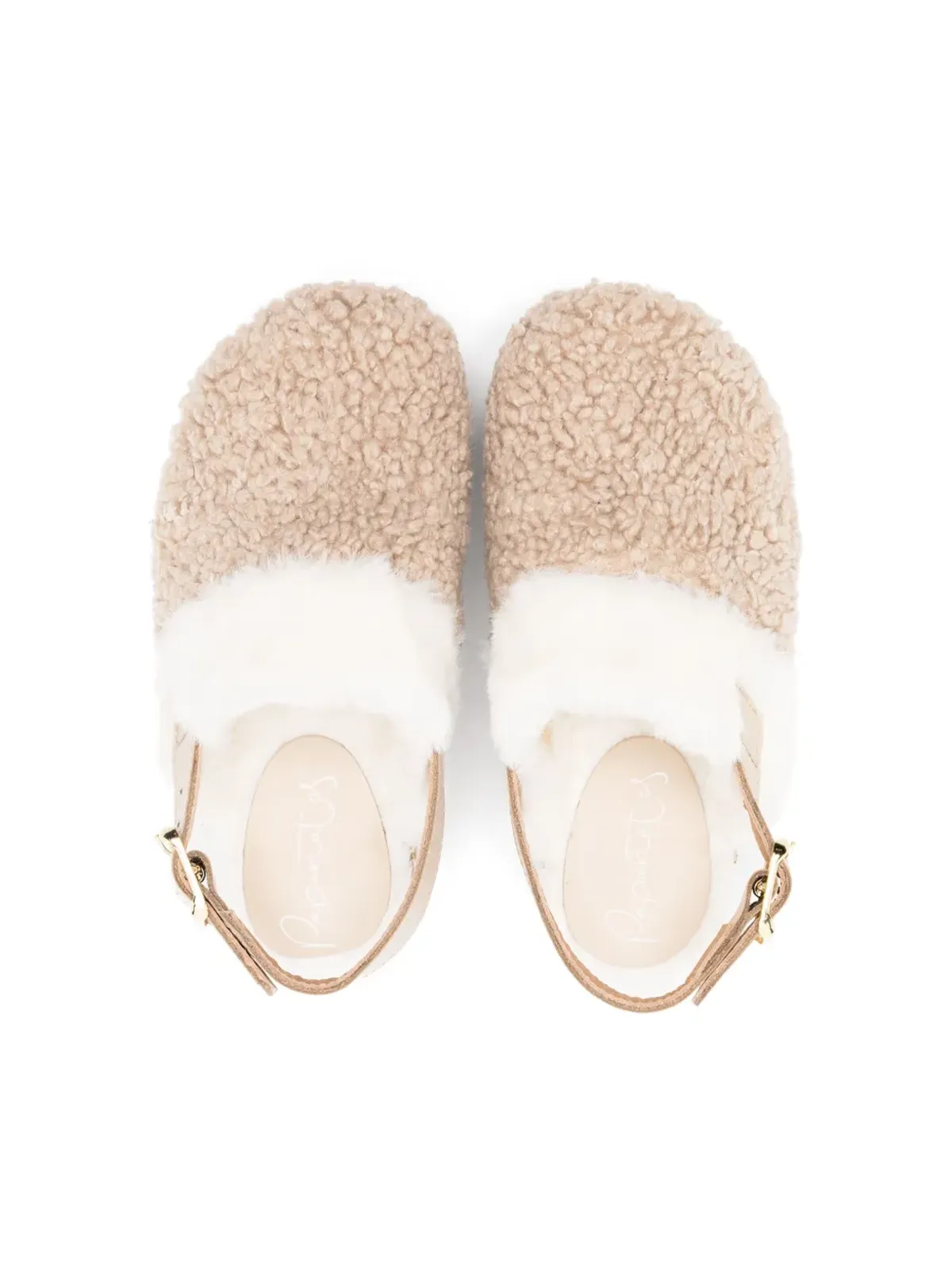 Eli1957 shearling-detailed slingback clogs - Neutrals - 画像3