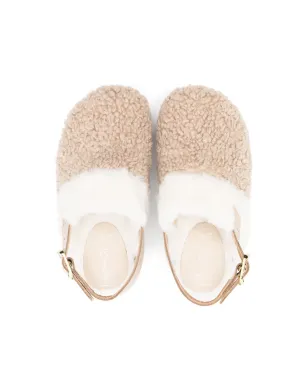 Eli1957 shearling-detailed slingback clogs - Neutrals - サムネイル3