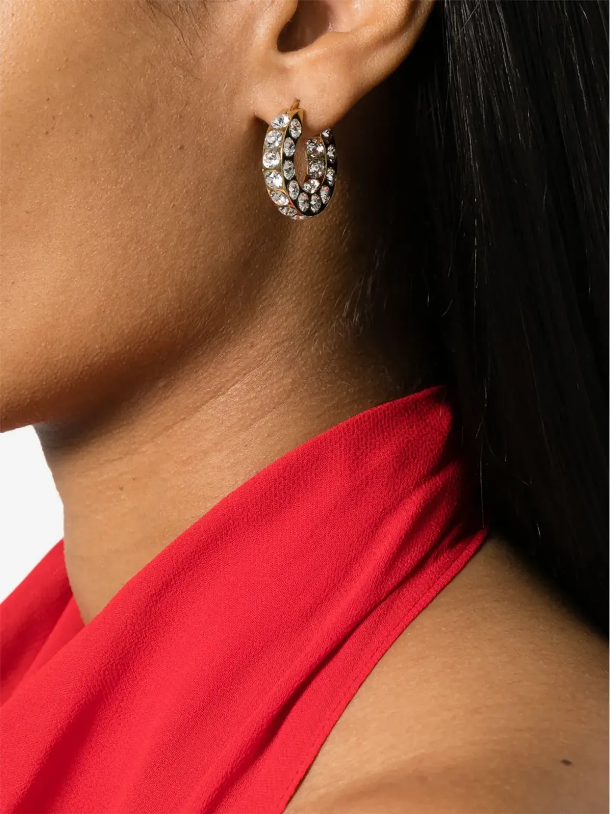 Amina Muaddi Jahleel chunky-hoop earrings - 画像2