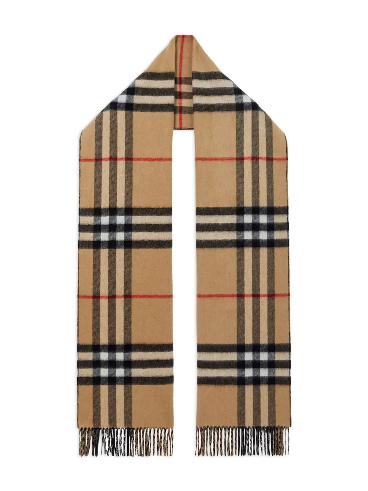 Burberry チェック柄カシミヤ リバーシブル スカーフ - 画像3