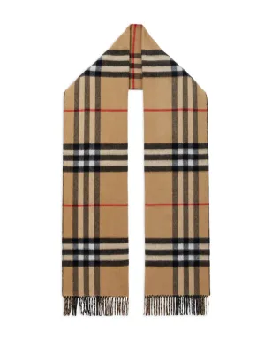 Burberry チェック柄カシミヤ リバーシブル スカーフ - サムネイル3