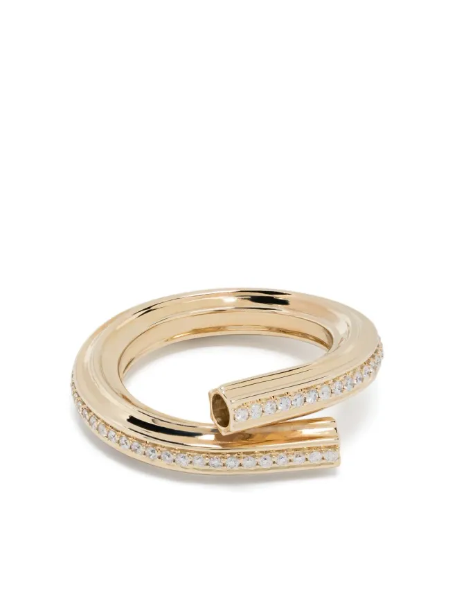 Adina Reyter Adina Reyter 14K イエローゴールド ダイヤモンド マカロニエターニティリングの商品画像