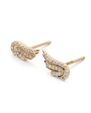 Adina Reyter 14kt イエローゴールド ウィング ダイヤモンド スタッド ピアス - サムネイル3