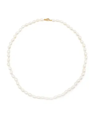 Adina Reyter 14ktイエローゴールド チャンクシードパール ネックレス - White - サムネイル1