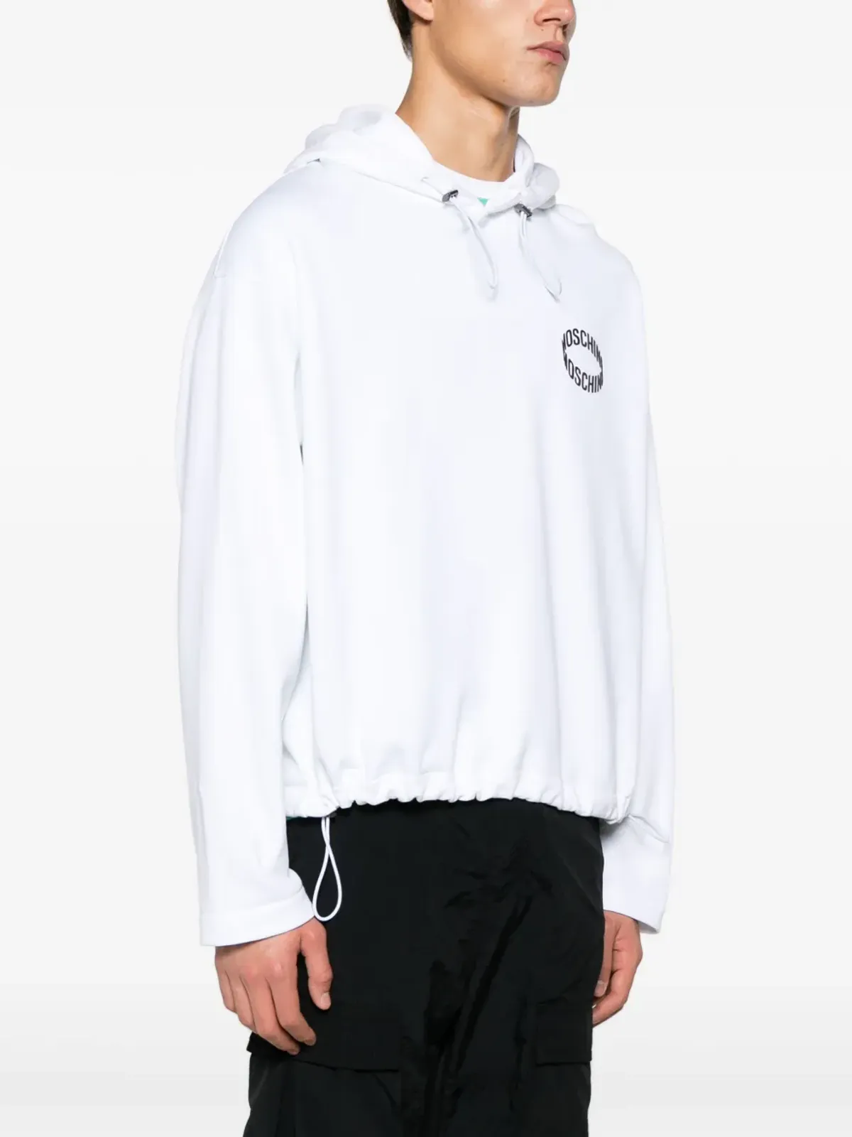Moschino ロゴアップリケ入り オーガニックコットン スウェットシャツ - ホワイト - 画像3
