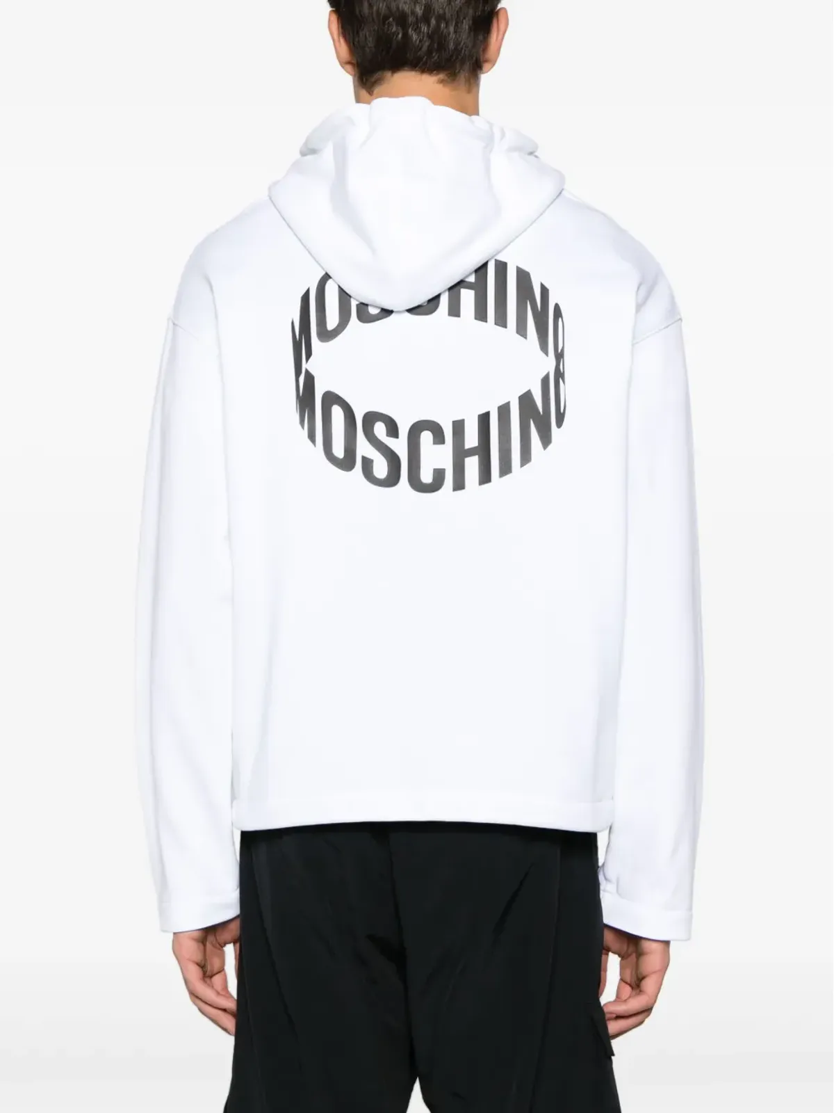 Moschino ロゴアップリケ入り オーガニックコットン スウェットシャツ - ホワイト - 画像4