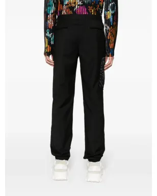 Moschino ラバー加工ロゴ テーラードパンツ - サムネイル4