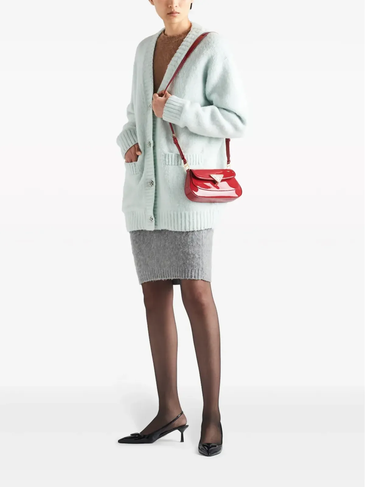 Prada カシミヤ ペンシルスカート - グレー - 画像2