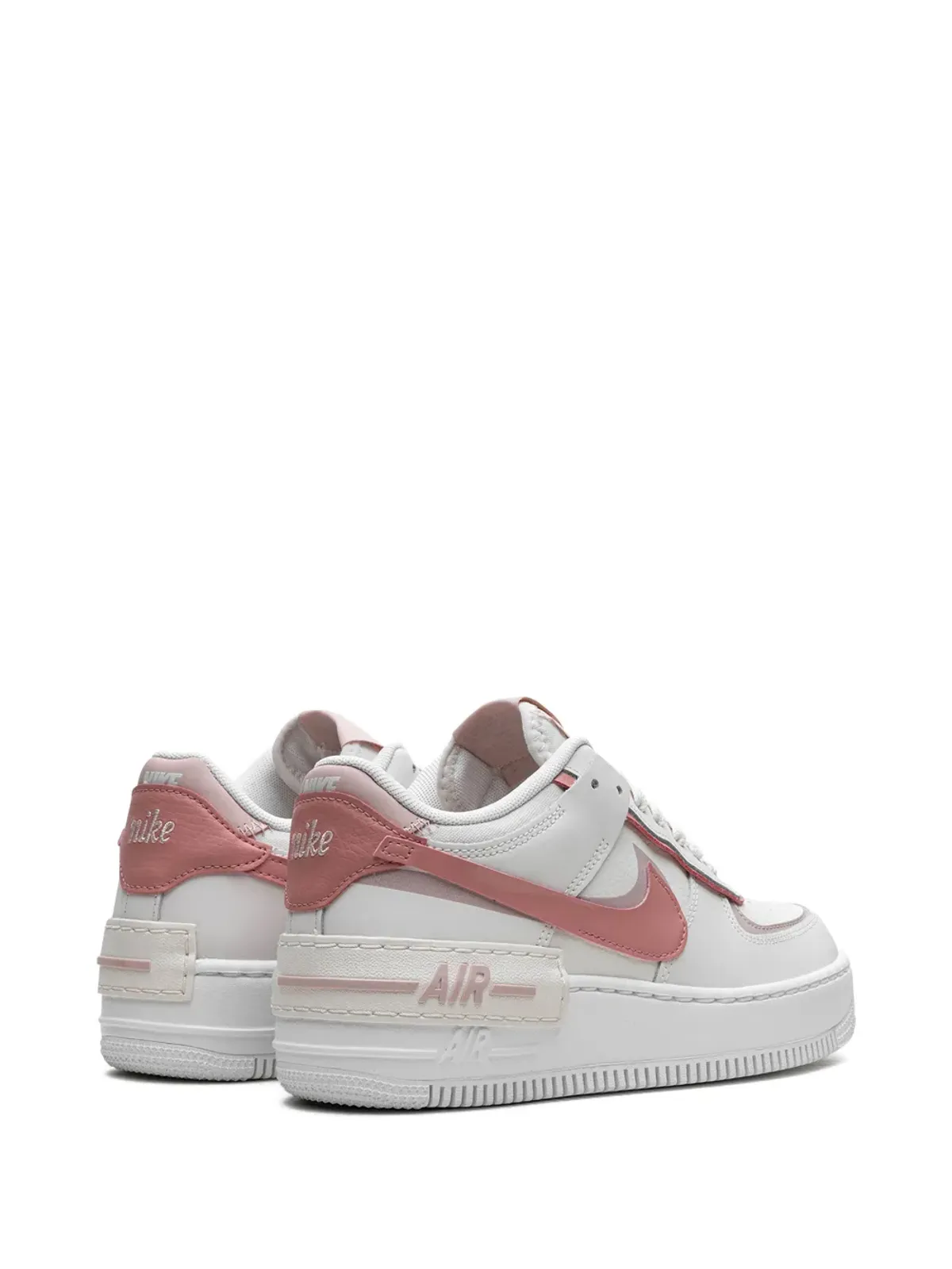 Nike エアフォース1 Shadow ファントム/ピンクオックスフォード スニーカー - ホワイト - 画像4