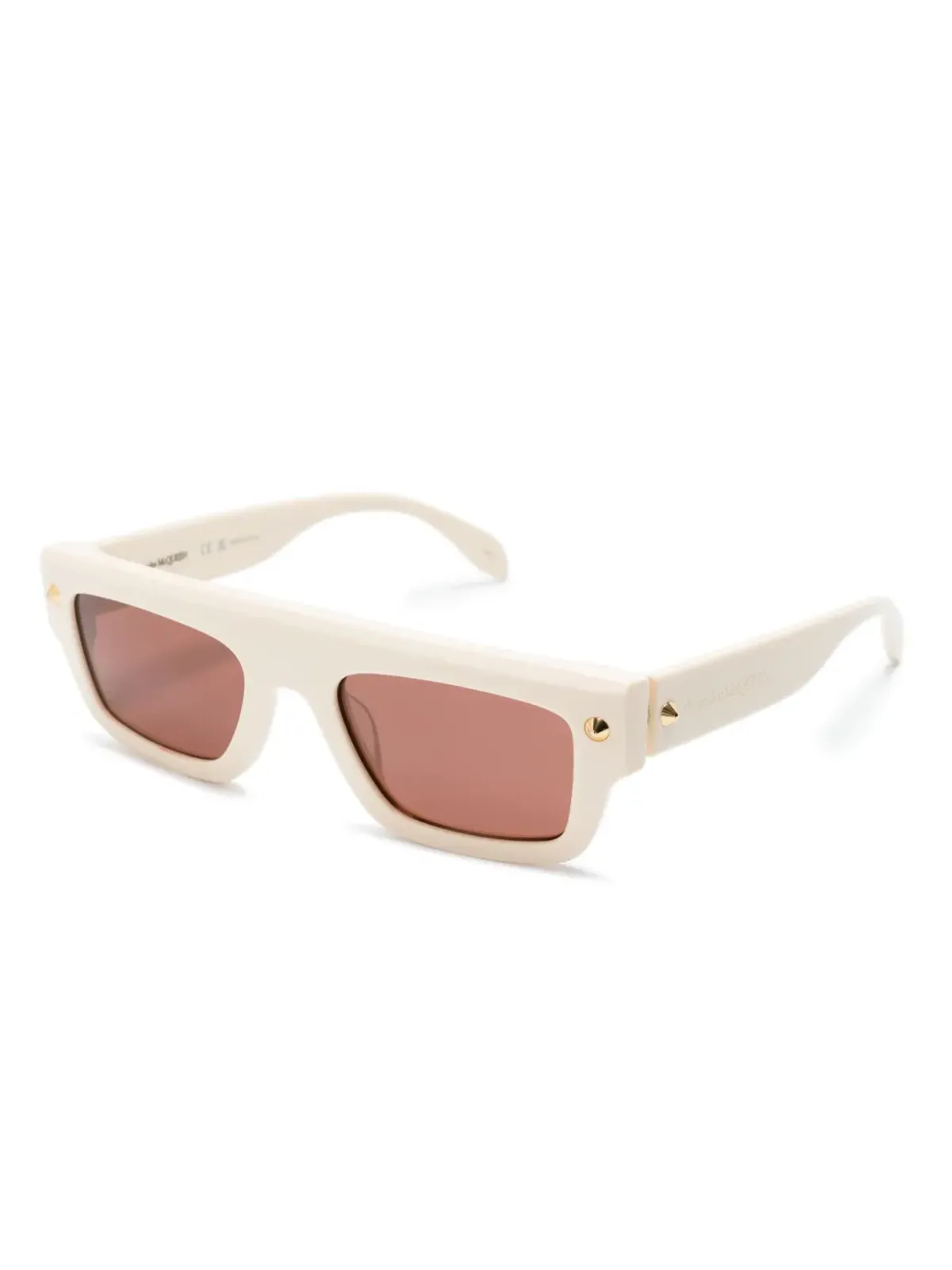 Alexander McQueen Eyewear レクタンギュラーフレーム サングラス - 画像2
