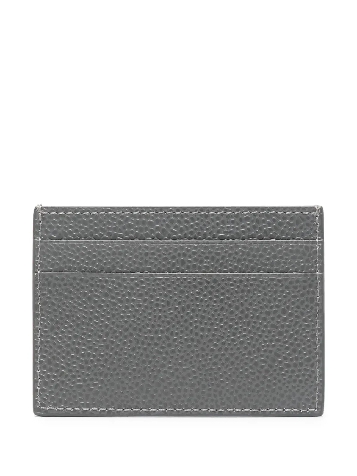 Thom Browne グログランタブ付きレザーカードホルダー - グレー - 画像2
