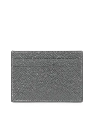 Thom Browne グログランタブ付きレザーカードホルダー - グレー - サムネイル2