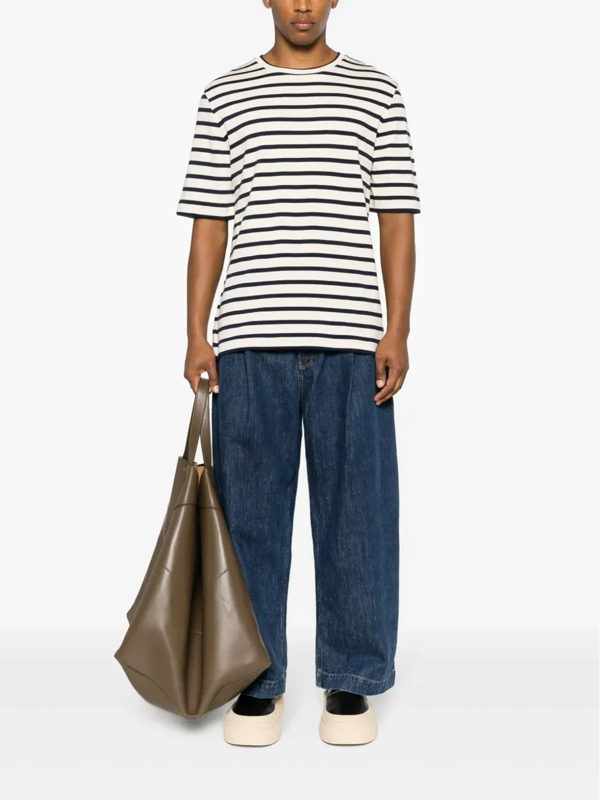 Jil Sander ストライプ柄リブ編みコットンTシャツ - ニュートラルカラー - 画像2