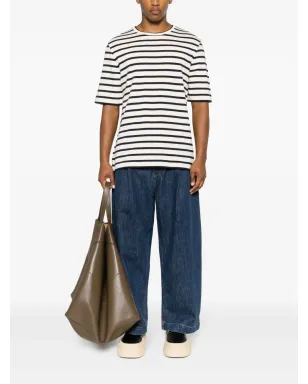 Jil Sander ストライプ柄リブ編みコットンTシャツ - ニュートラルカラー - サムネイル2