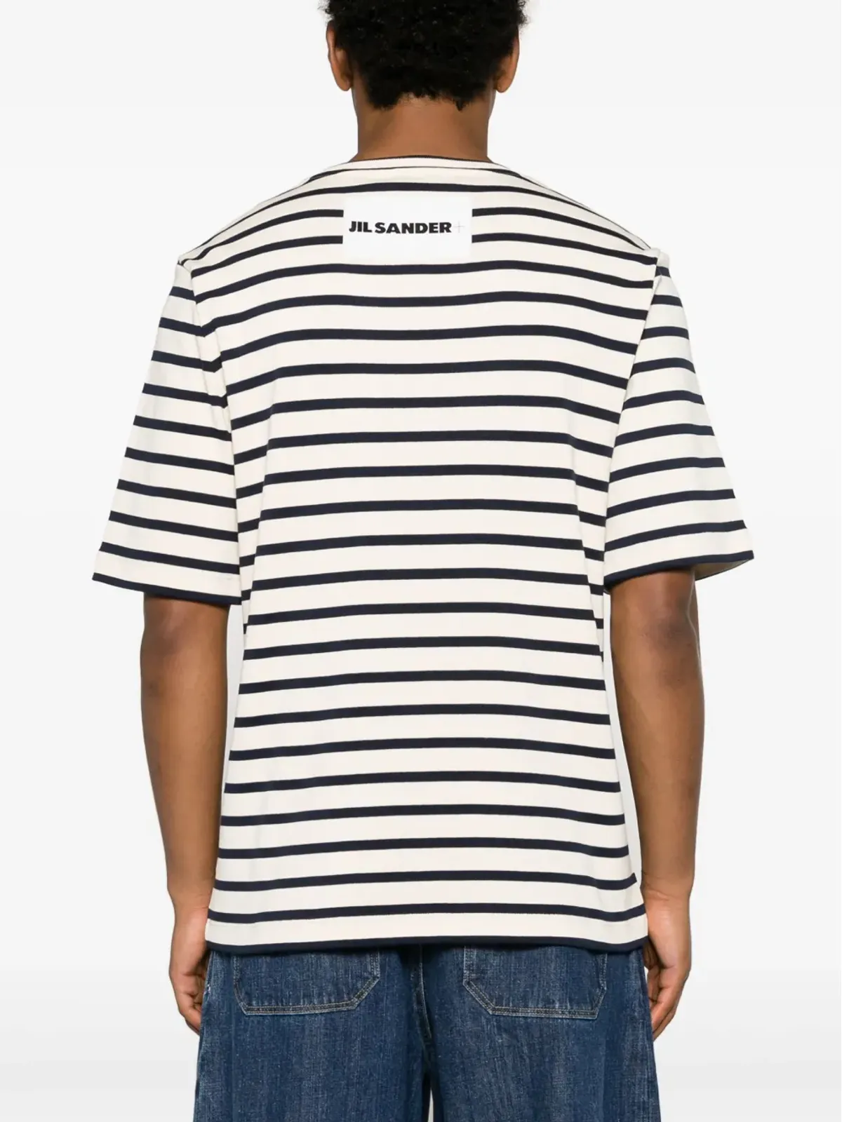 Jil Sander ストライプ柄リブ編みコットンTシャツ - ニュートラルカラー - 画像4