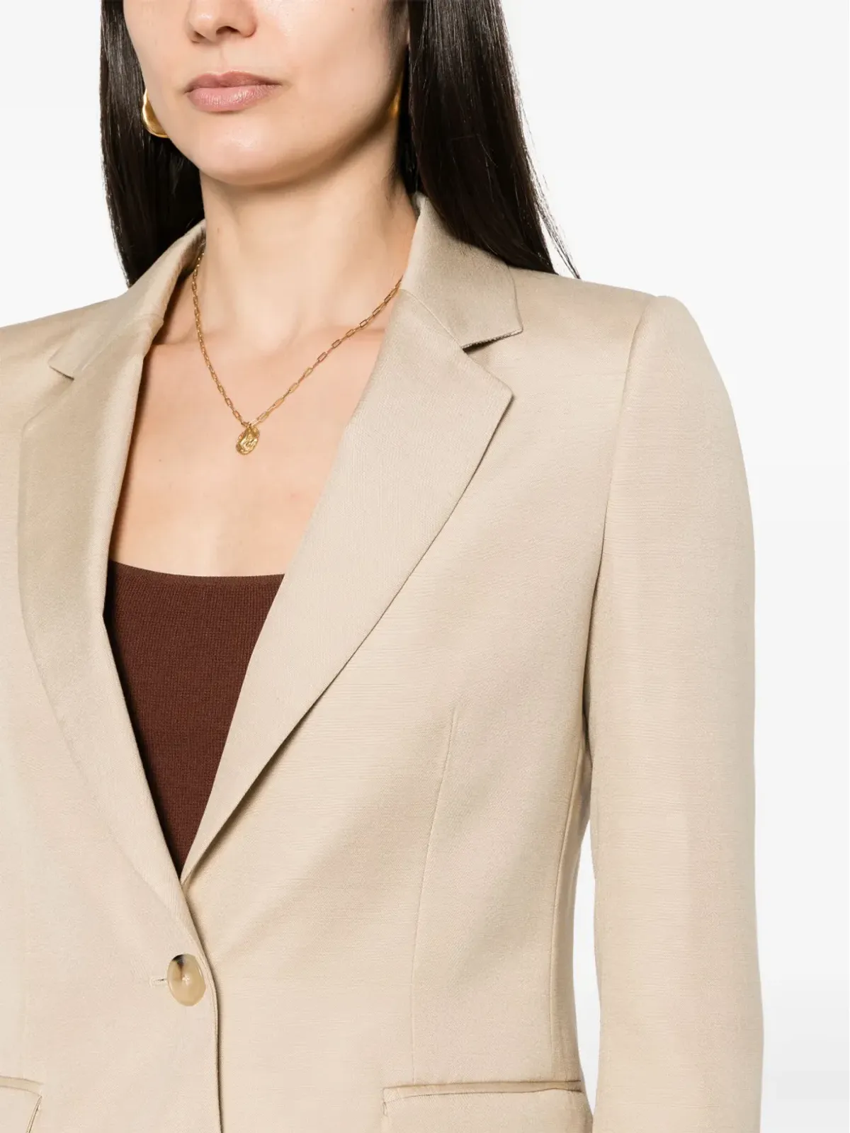 Stella McCartney アイコニック ノッチド-ラペル ブレザー - ニュートラルカラー - 画像5