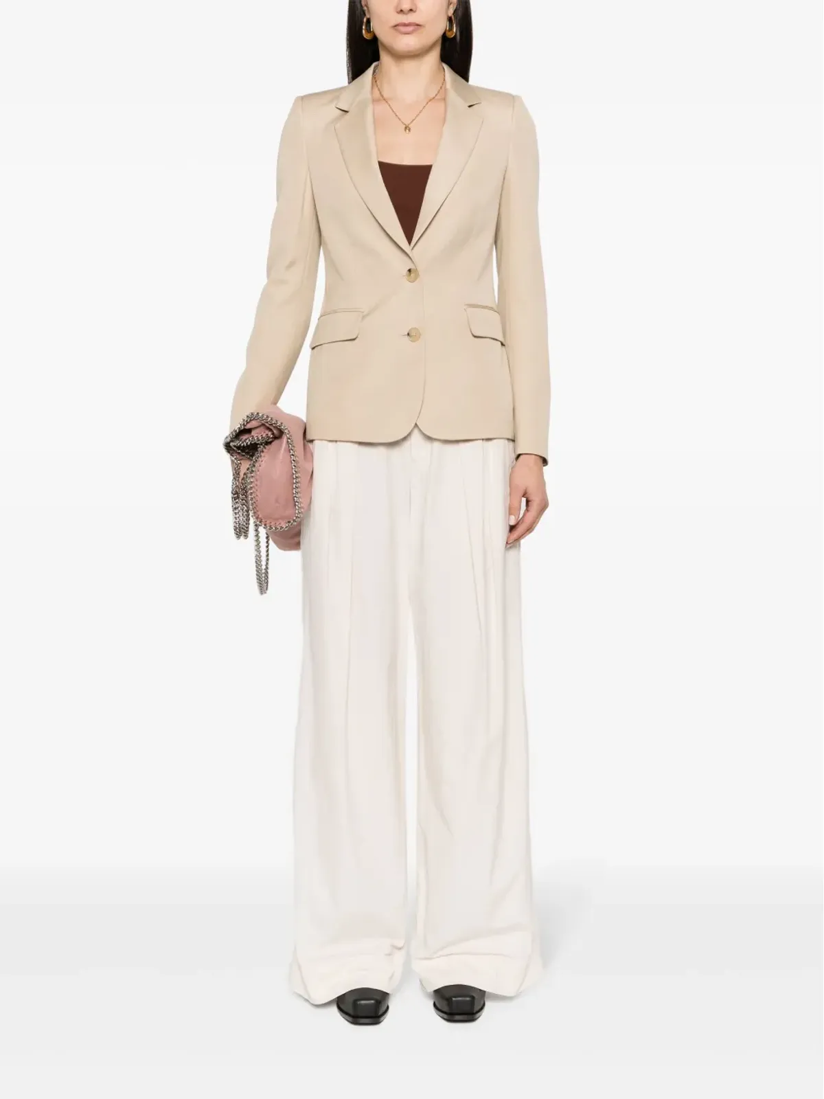 Stella McCartney アイコニック ノッチド-ラペル ブレザー - ニュートラルカラー - 画像2