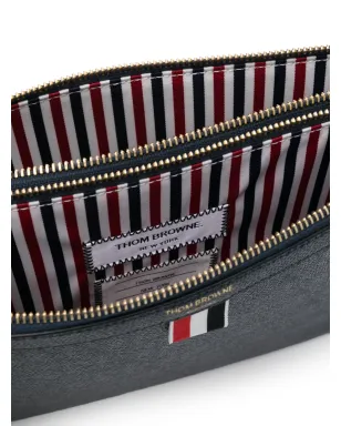 Thom Browne ロゴプリント レザー クロスボディバッグ - ブルー - サムネイル5