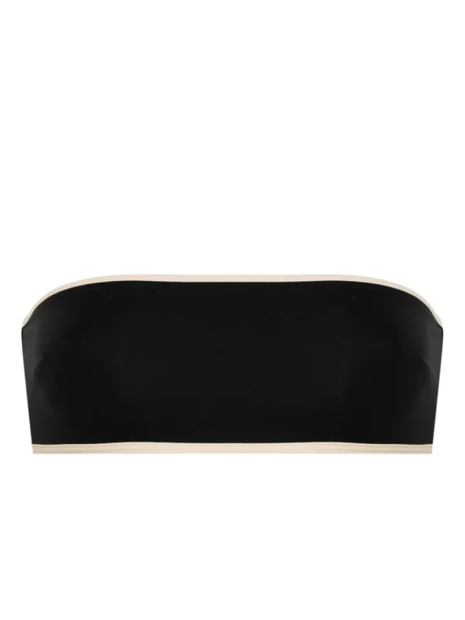 TOTEME TOTEME ストライプエッジ ビキニトップ ブラックの商品画像