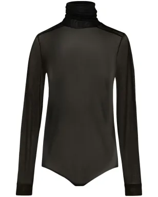 Maison Margiela フォーステッチ シアーボディスーツ - ブラック - サムネイル1