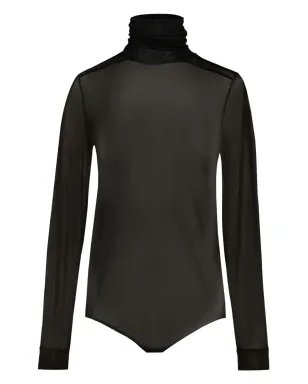 Maison Margiela フォーステッチ シアーボディスーツ - ブラック - サムネイル2