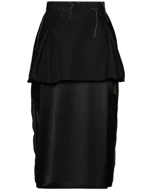 Maison Margiela ワークインプログレス レイヤードスカート ブラック - サムネイル1
