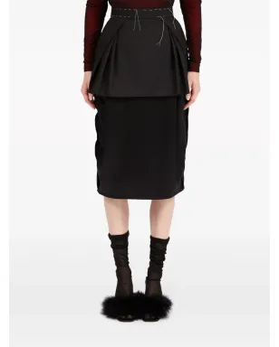 Maison Margiela ワークインプログレス レイヤードスカート ブラック - サムネイル2